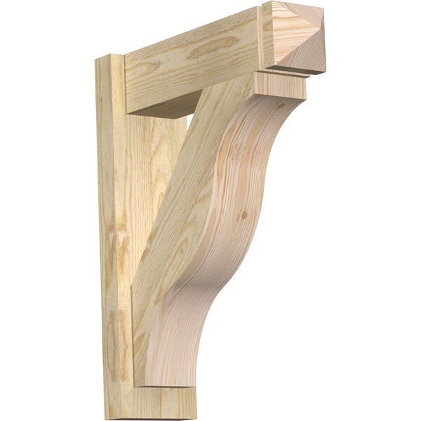 Ekena Millwork Funston Rough Sawn Arts and Crafts Outlooker, Douglas Fir, 6"W x 20"D x 24"H OUT06X20X24FST03RDF - main
